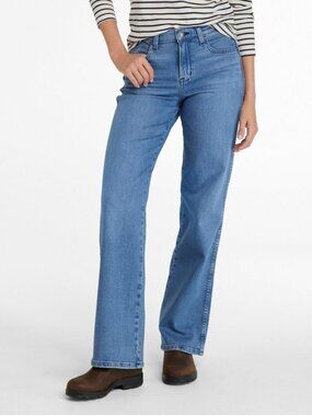L.L.Bean Everyday Stretch Jeans, High-Rise Relaxed Wide-Leg